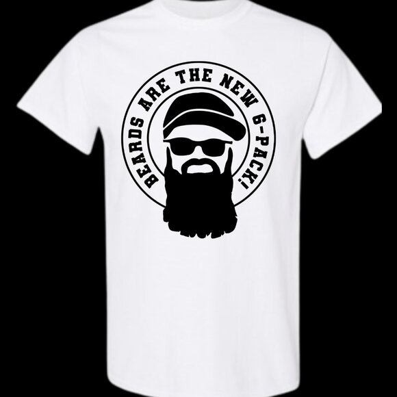 Men's Beards Are The New Six Pack Tee Shirt - Picture 2 of 3